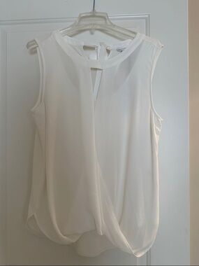 41 Hawthorn White Sleeveless Tie-Back Draped Camisole